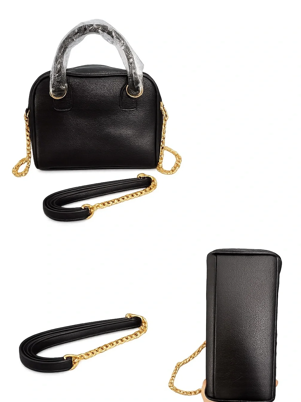 Olivia Miller Minnie Style Black Quilted Bow Crossbody Satchel NWT - Picture 10 of 12